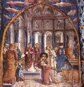 GOZZOLI, Benozzo Scenes from the Life of St Francis (Scene 9, north wall) dh china oil painting reproduction